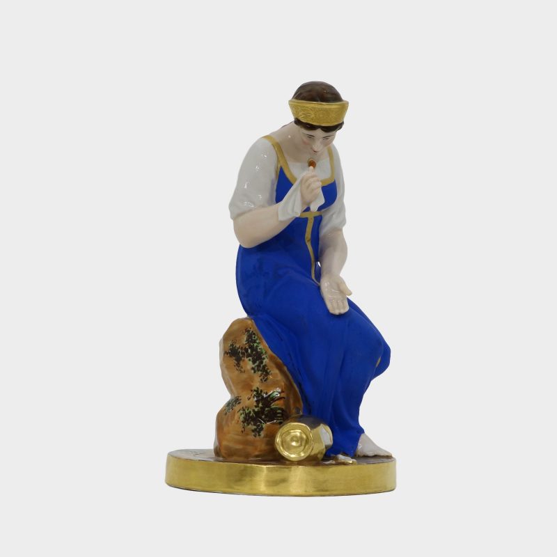 figurine of woman with jug, probably Imperial Factory